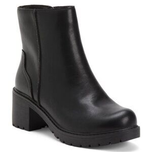 AQUA DIVA Leather Waterproof Heeled Booties
